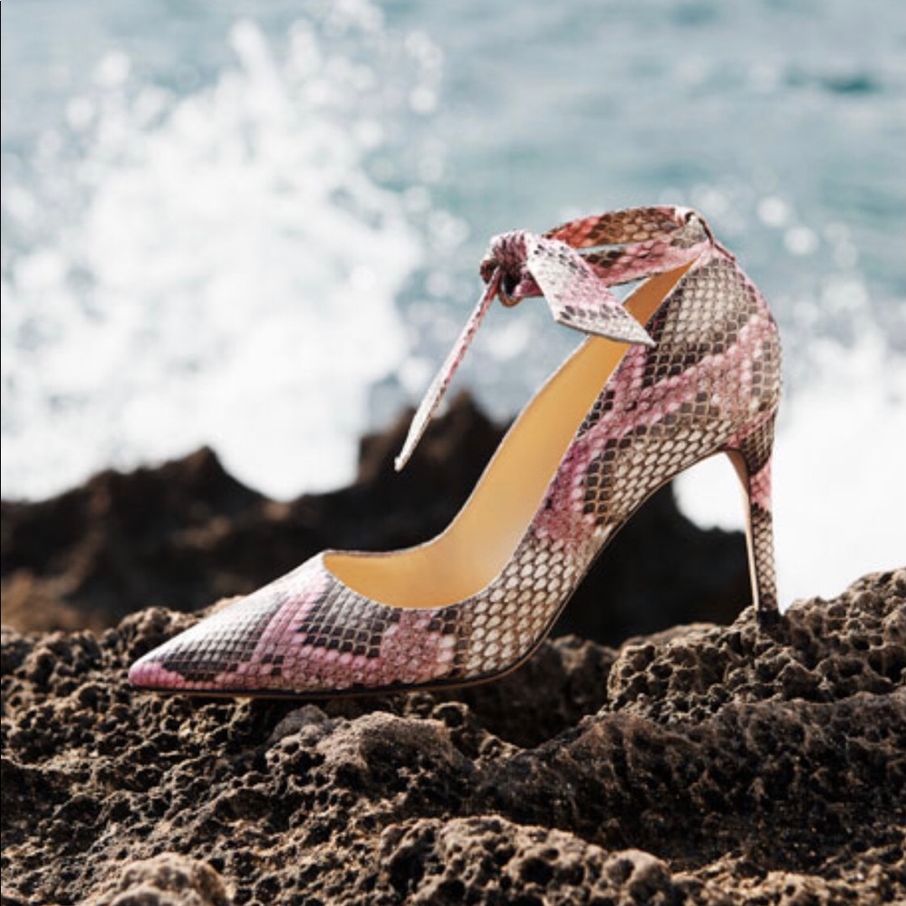 Alexandre Birman Ankle Wrap Python Pumps - Picture 5 of 10